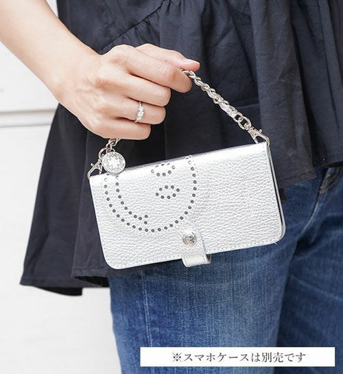 Leather Short Chain with Clover 1537