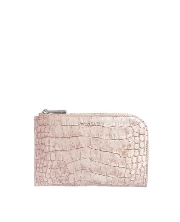 Carry L-Zip Mini Wallet – Glitter Croc-Embossed Leather 1977