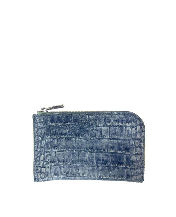 Carry L-Zip Mini Wallet – Glitter Croc-Embossed Leather 1977