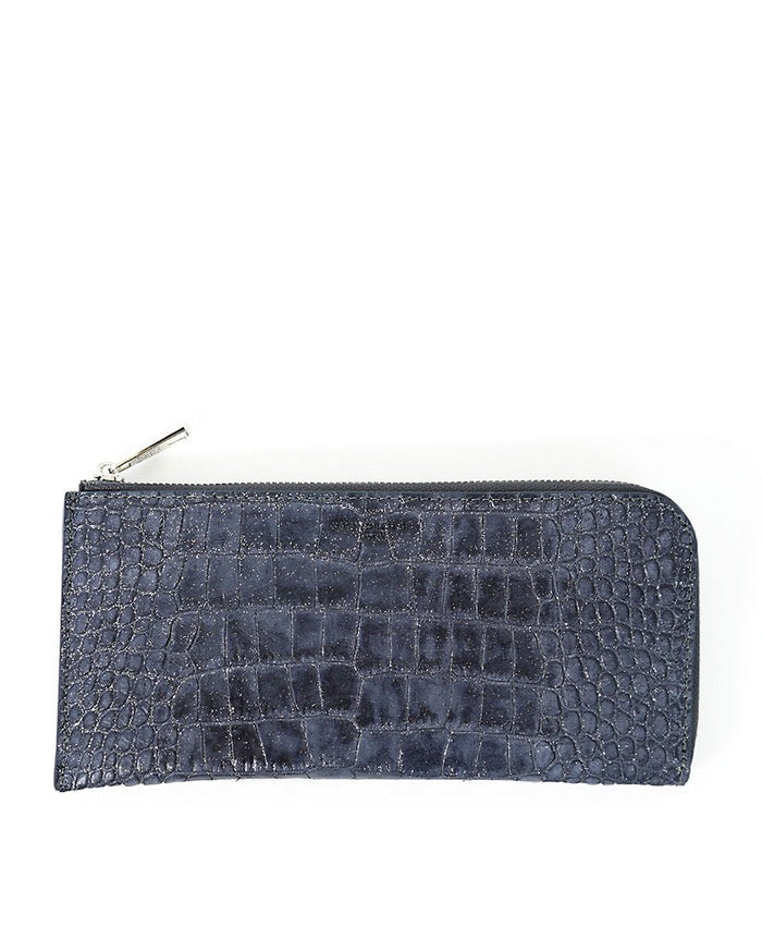 Carry L-Zip Long Wallet – Glitter Croc-Embossed Leather 1978