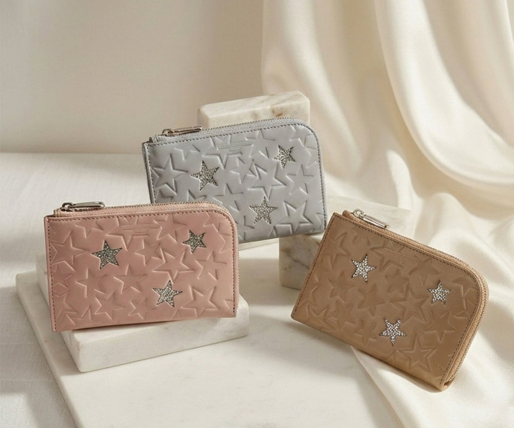 Three-Star L-Shaped Mini Wallet – Elite Leather Version 1663-el