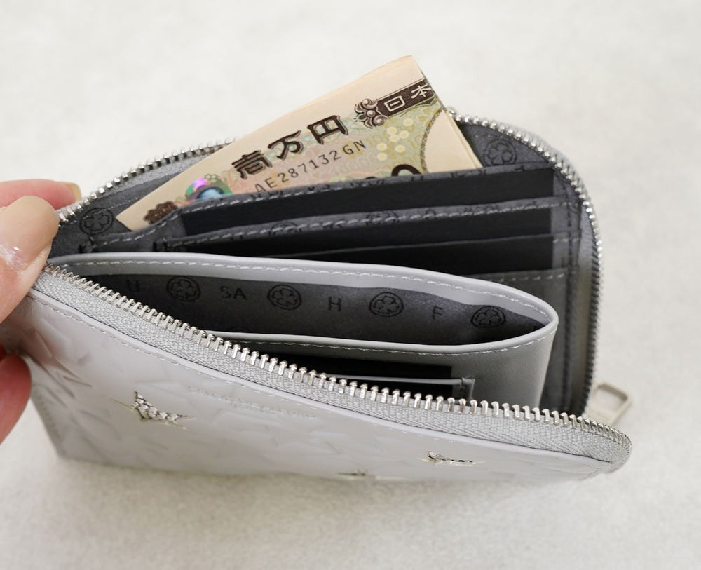 Three-Star L-Shaped Mini Wallet – Elite Leather Version 1663-el