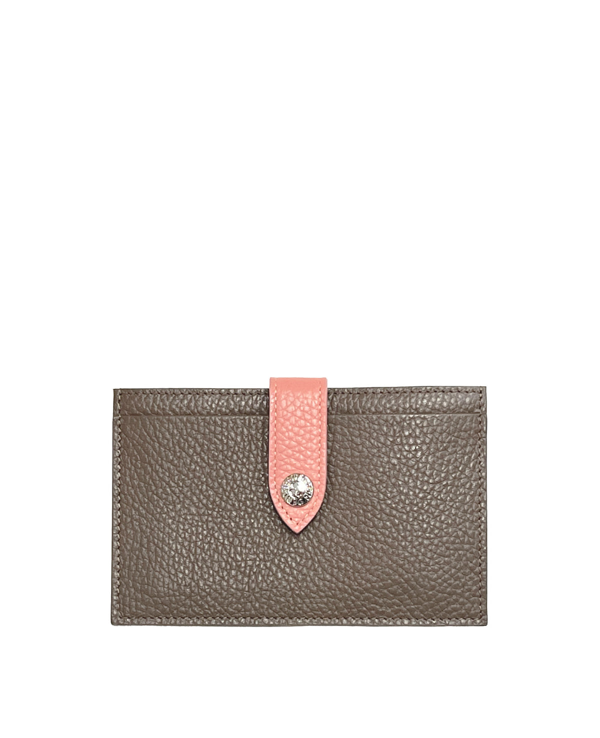 Mini Fragment Wallet With Flap, Italian Shrink Embossed Leather Edition 1772-it
