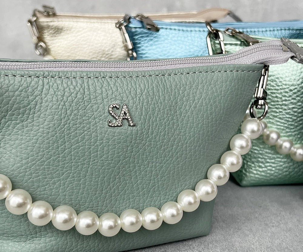 Pouch with Pearl Handle – SA Logo 1738-sa