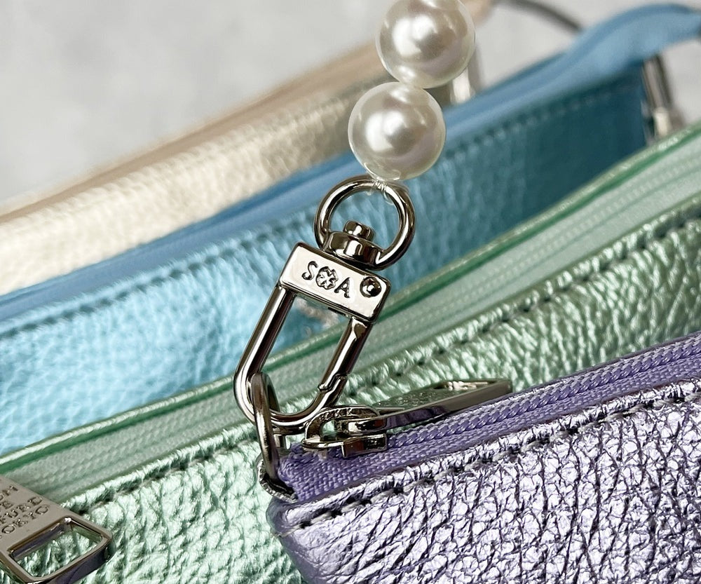 Pouch with Pearl Handle – SA Logo 1738-sa