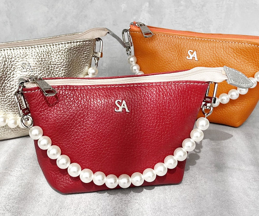 Pouch with Pearl Handle – SA Logo 1738-sa