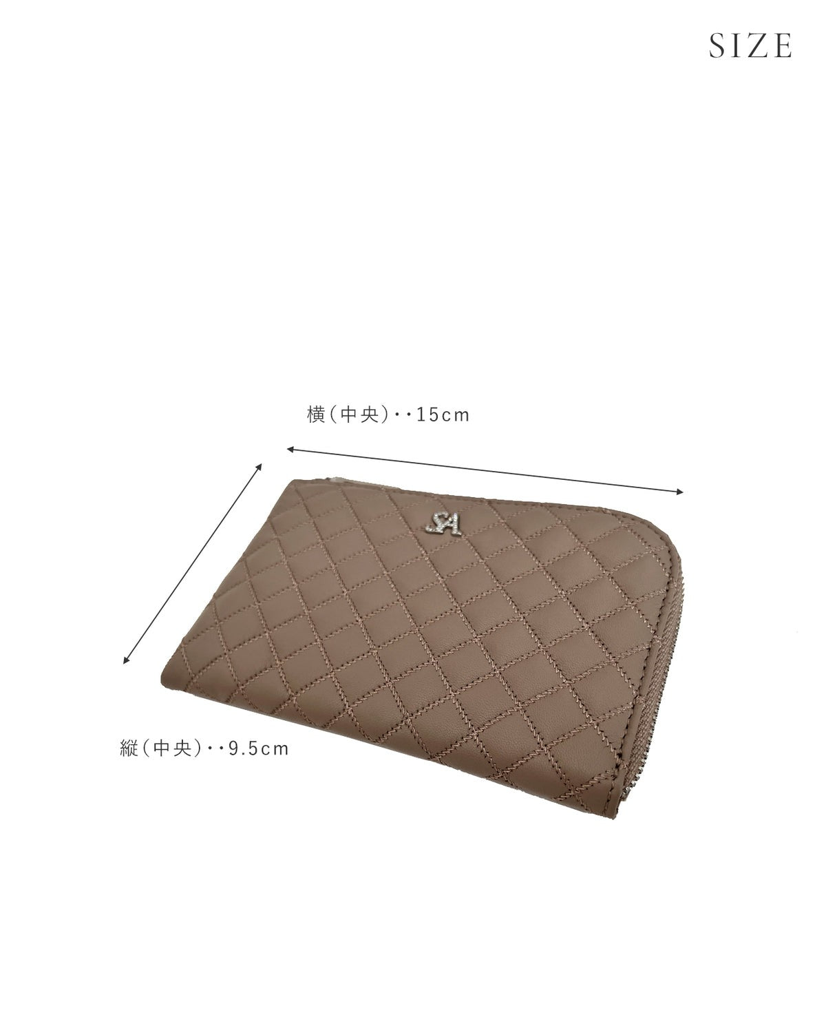 Tenera L-Shaped Zip Mini Wallet with SA Logo 1819stn-sa