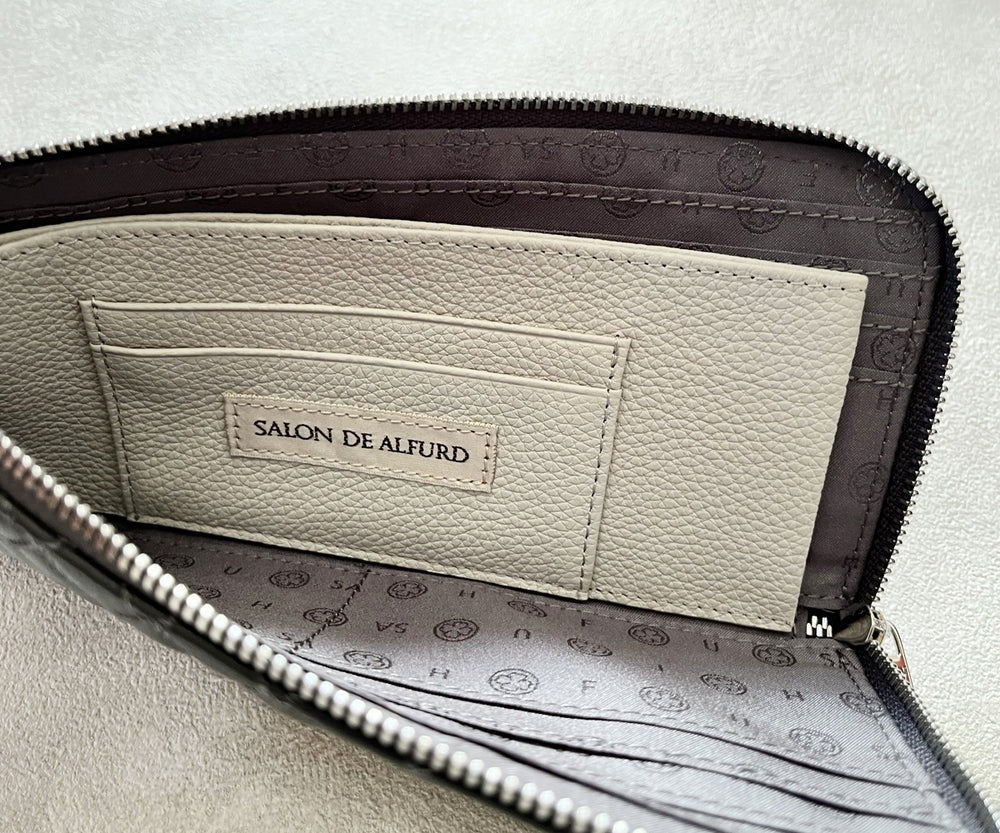 Tenera L-Shaped Zip Long Wallet with SA Logo 1820stn-sa