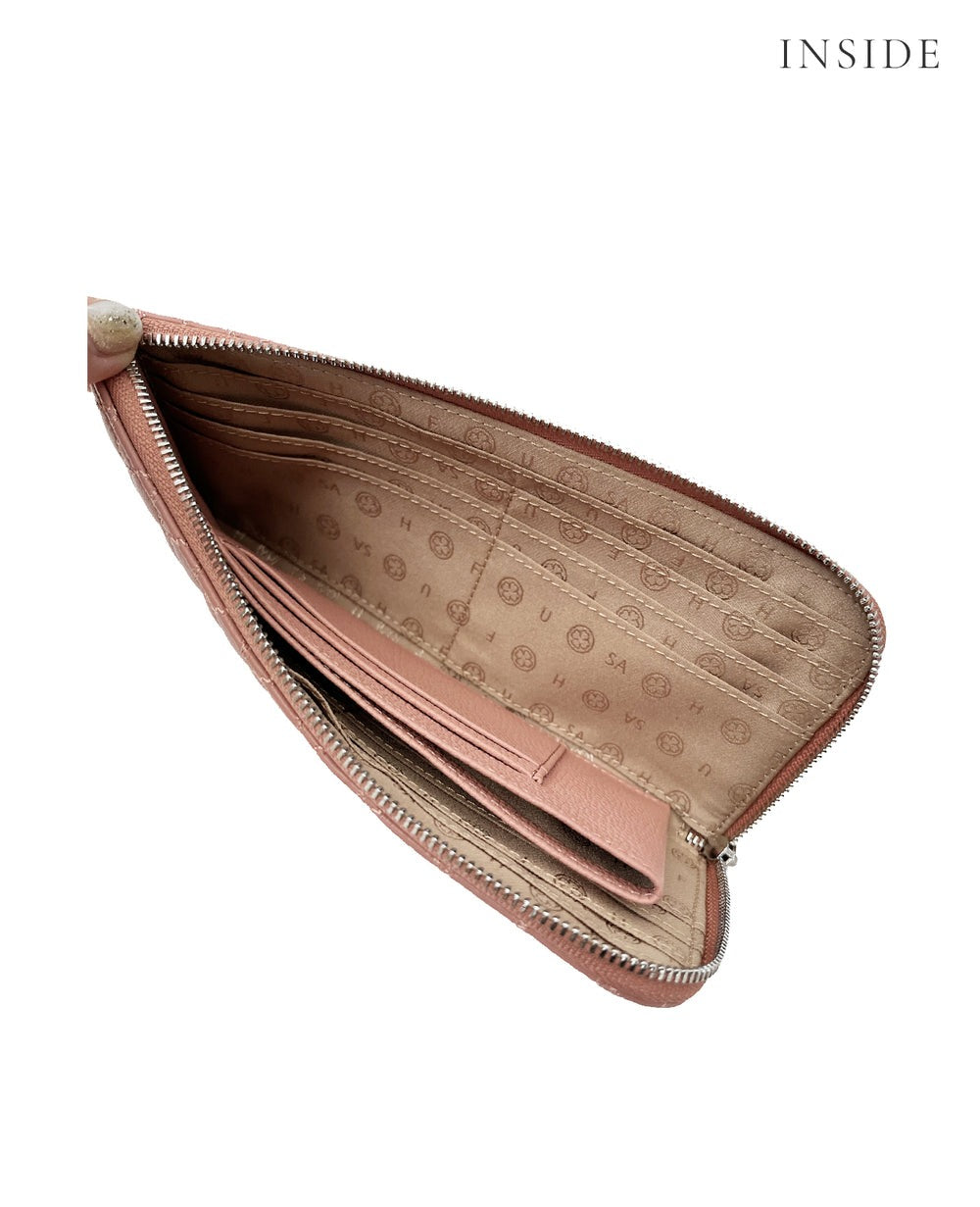 Tenera L-Shaped Zip Long Wallet with SA Logo 1820stn-sa