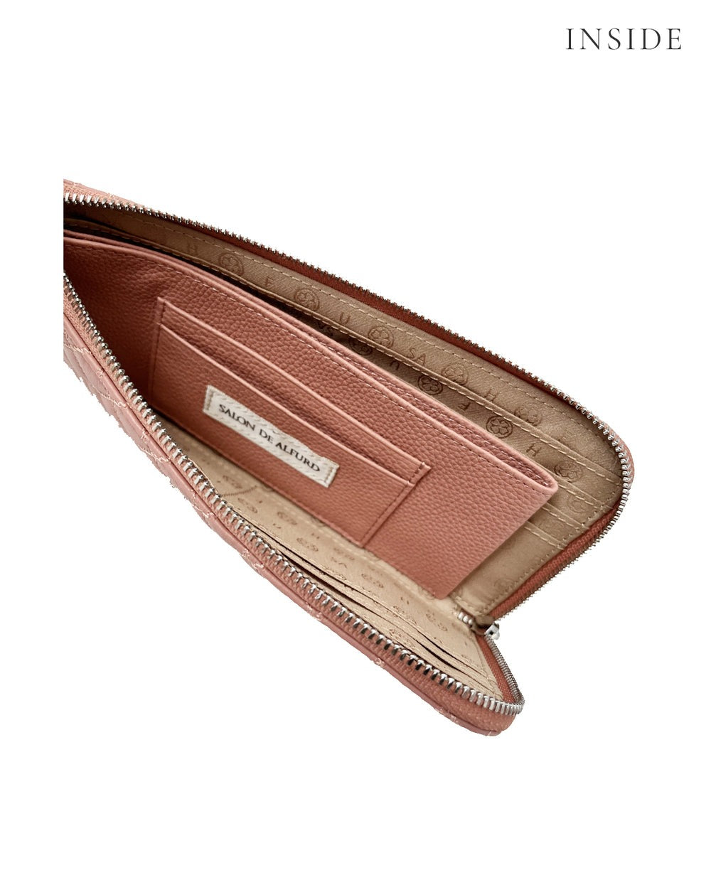 Tenera L-Shaped Zip Long Wallet with SA Logo 1820stn-sa