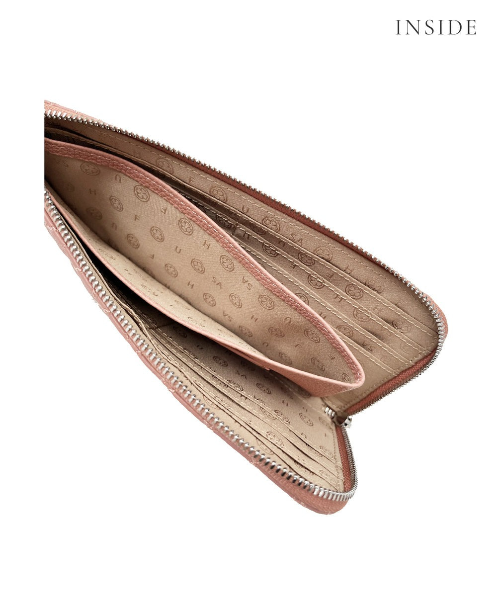 Tenera L-Shaped Zip Long Wallet with SA Logo 1820stn-sa