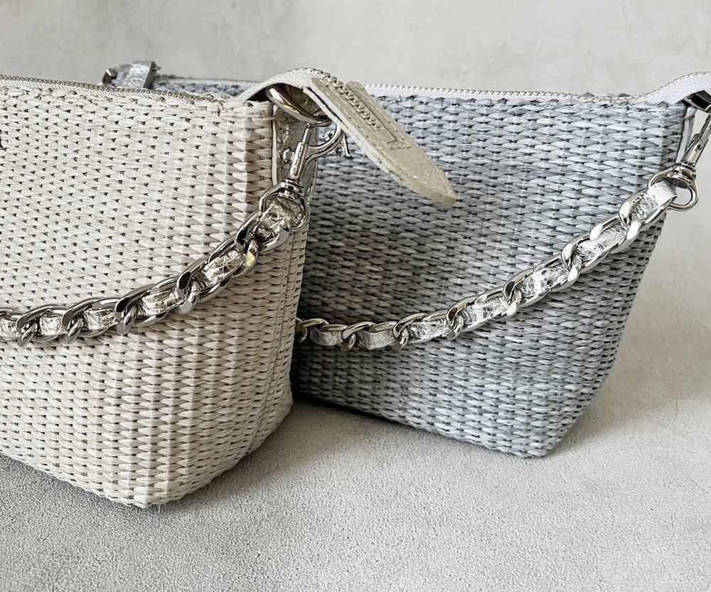 Carry Raffia-Style 2-Way Basket Pochette 1866-ra