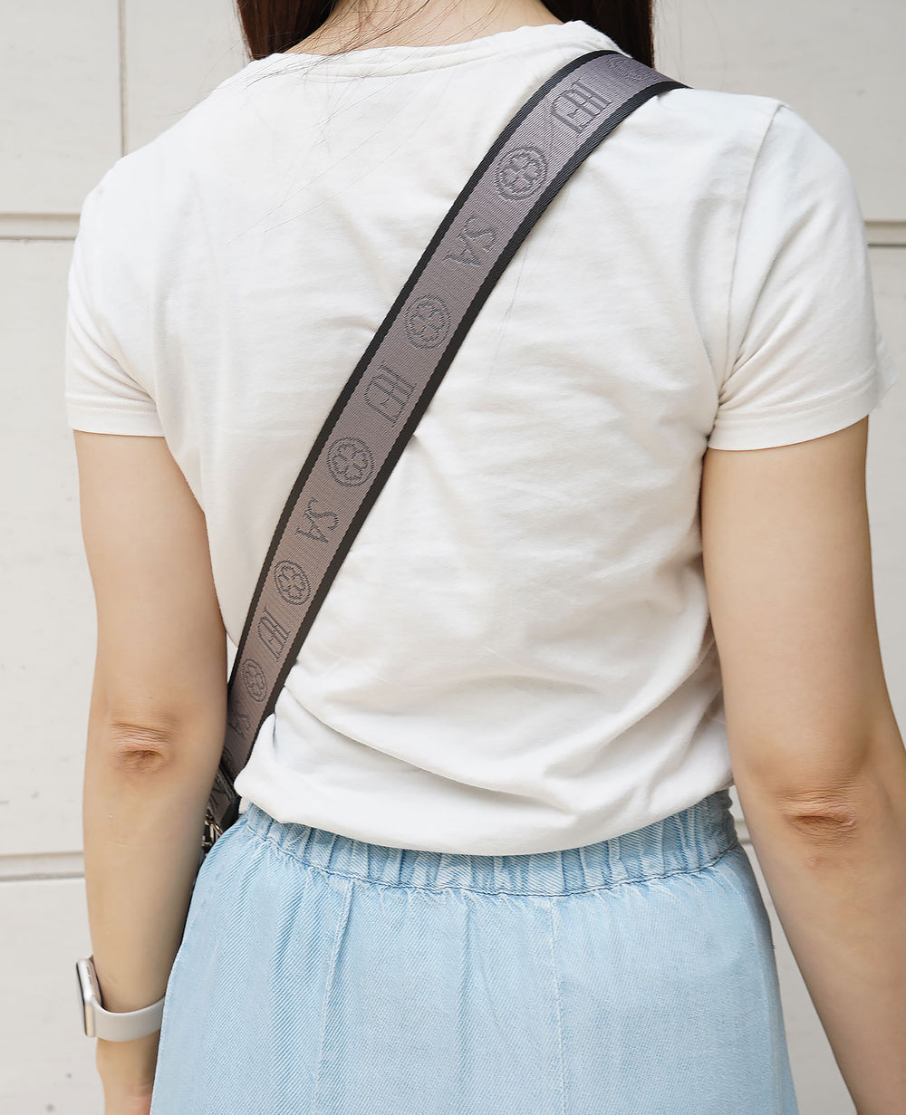 Wide Long Shoulder Bag with Front & Back Logo 1823