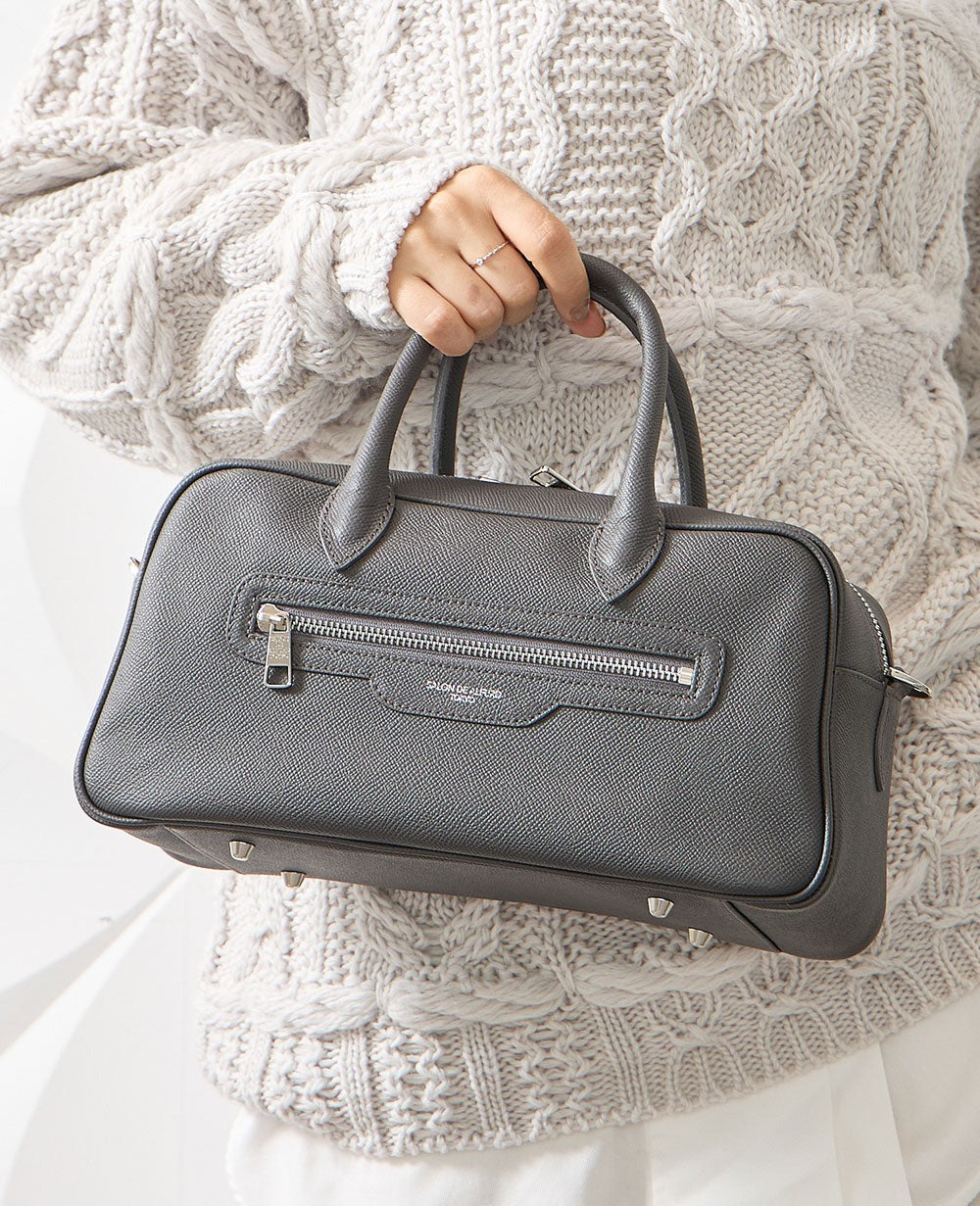GAIEN East-West 2-Way Boston Bag in Grained Calfskin 1828-bx
