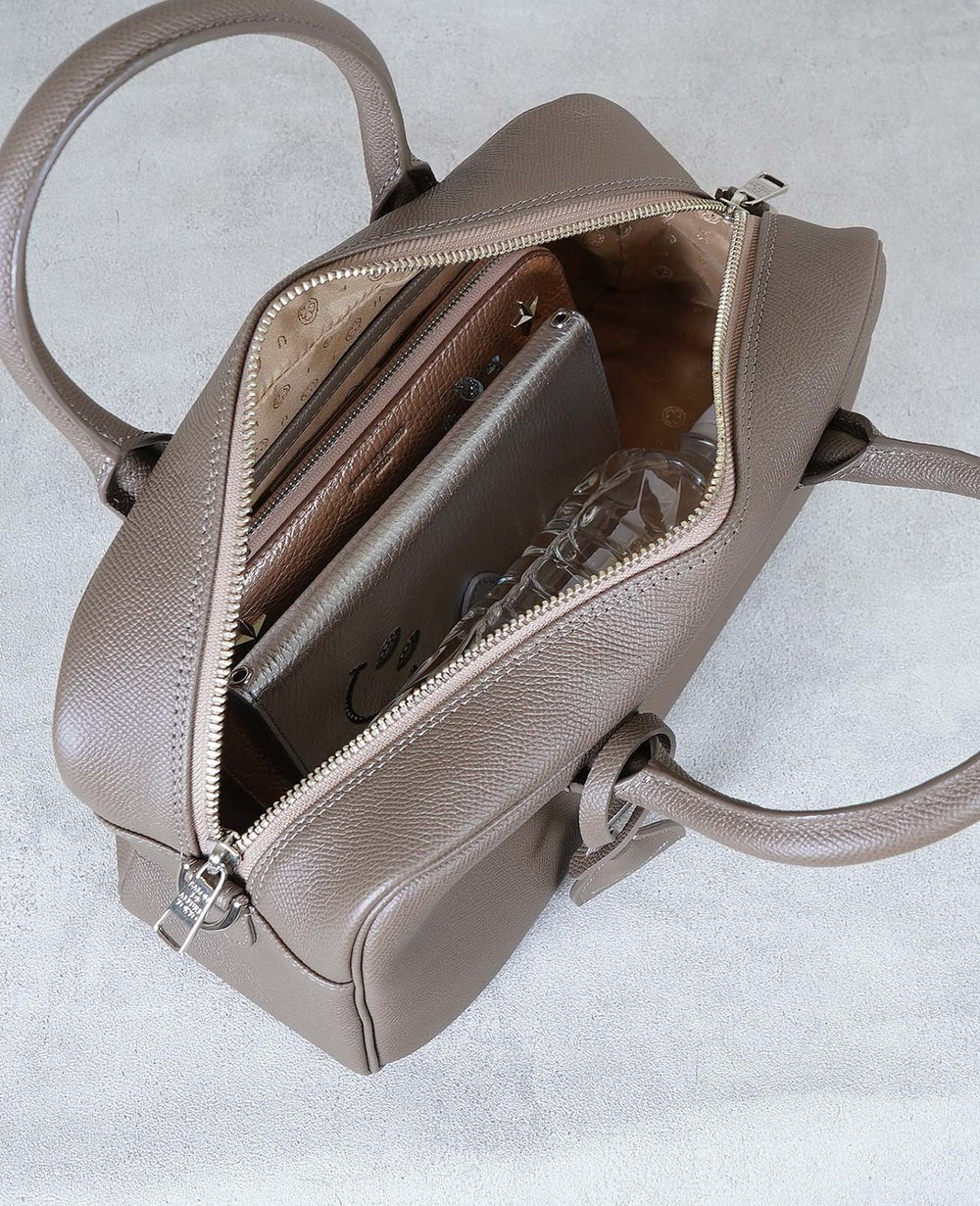 GAIEN East-West 2-Way Boston Bag in Grained Calfskin 1828-bx