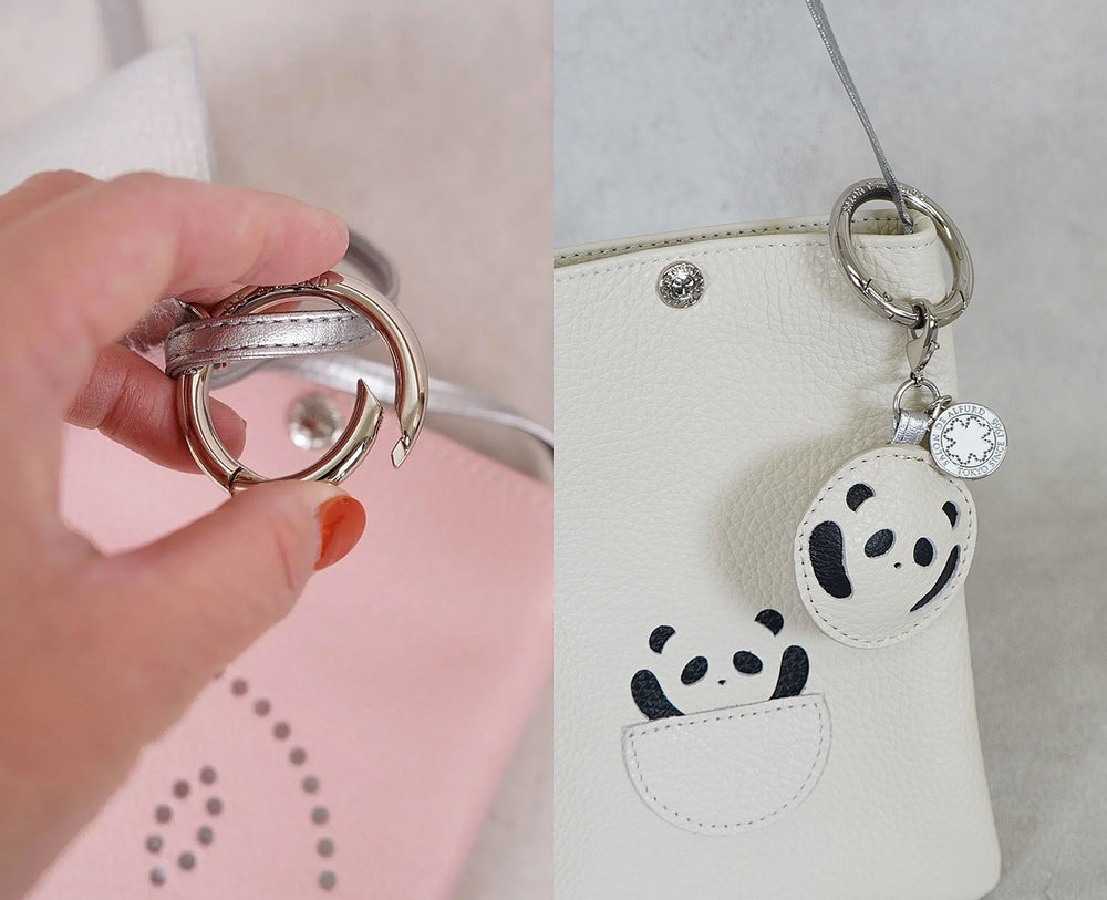 Panda Leather Charm with Clover 1848