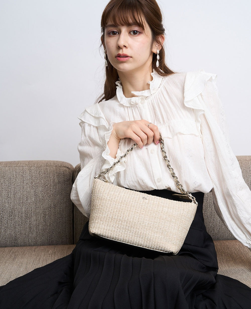 Carry Raffia-Style 2-Way Basket Pochette 1866-ra