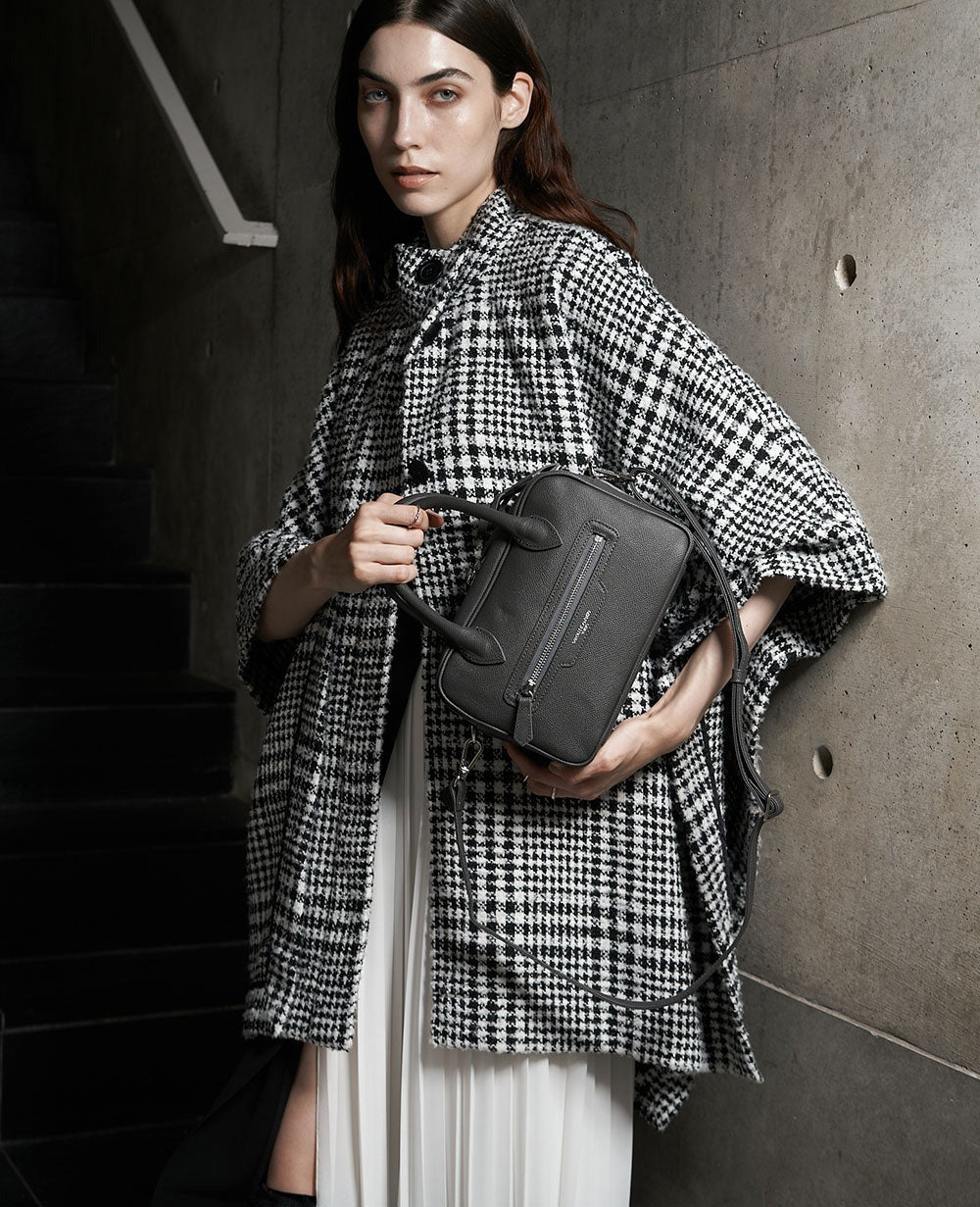 2-Way Boston Bag S Grainedin Grained Calfskin 1882-bx