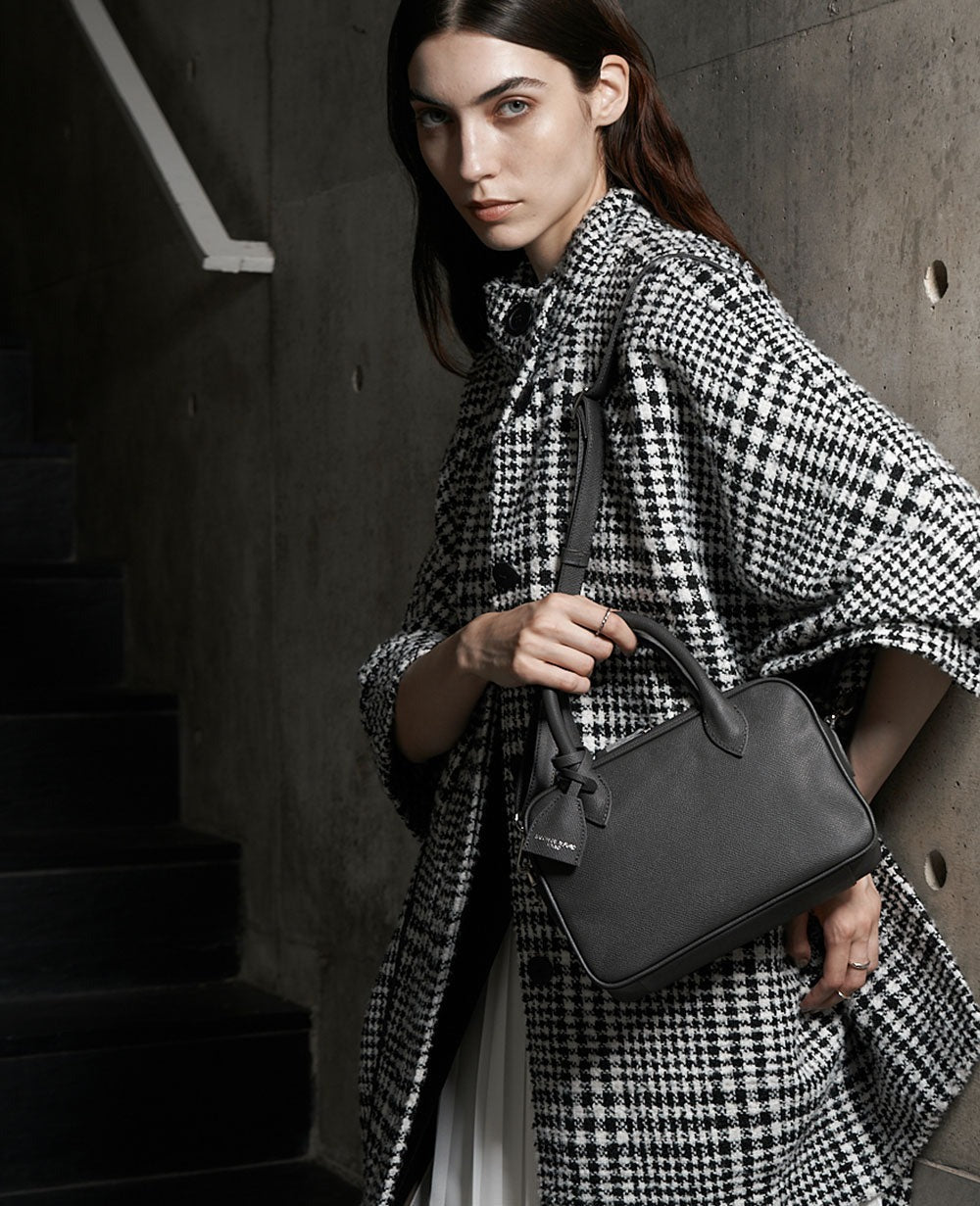2-Way Boston Bag S Grainedin Grained Calfskin 1882-bx
