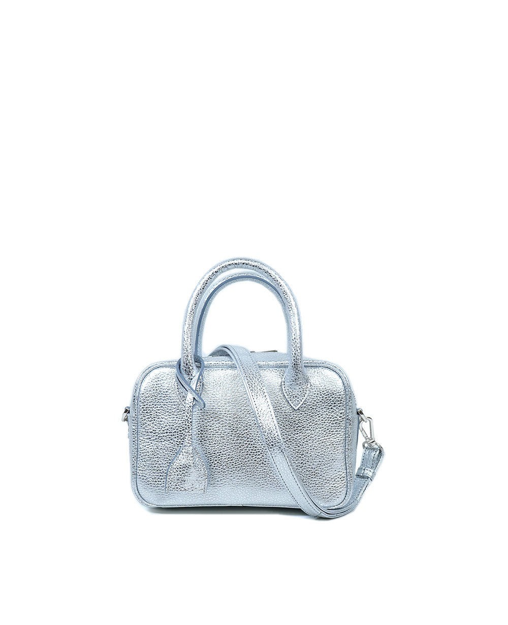 Horizontal 2-Way Boston Bag – Small Size – Italian Shrink-Embossed Leather Ver. 1882-it