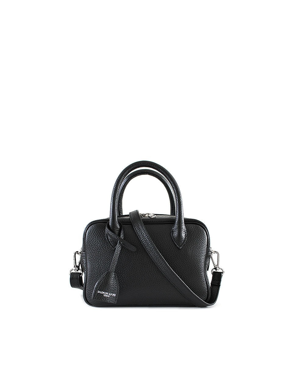 Horizontal 2-Way Boston Bag – Small Size – Italian Shrink-Embossed Leather Ver. 1882-it