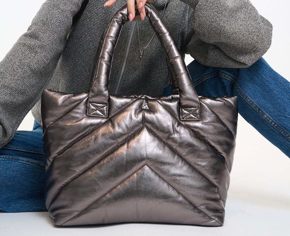 SA Logo Quilted Tote Sheepskin 1952