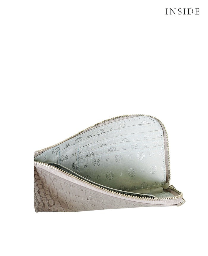 Carry L-Zip Mini Wallet – Glitter Croc-Embossed Leather 1977