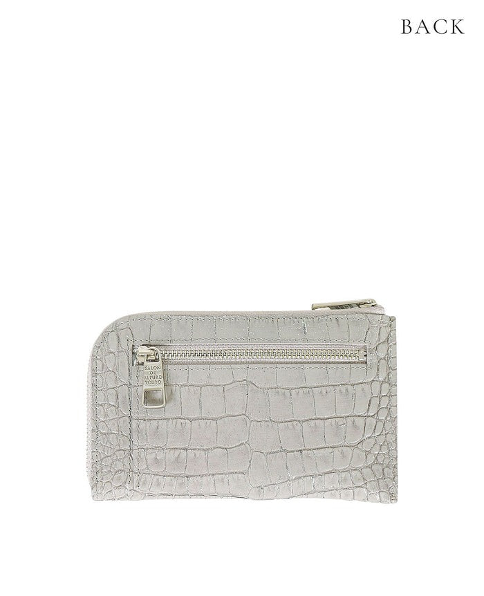 Carry L-Zip Mini Wallet – Glitter Croc-Embossed Leather 1977