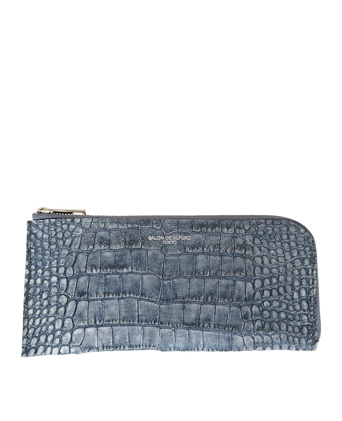 Carry L-Zip Long Wallet – Glitter Croc-Embossed Leather 1978