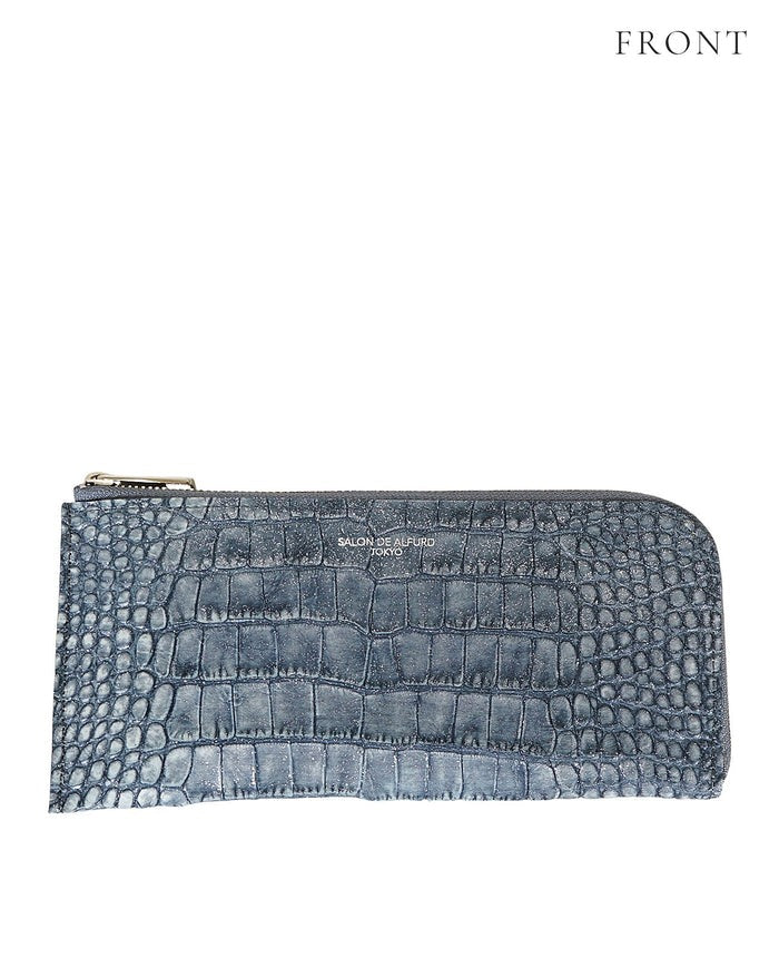 Carry L-Zip Long Wallet – Glitter Croc-Embossed Leather 1978