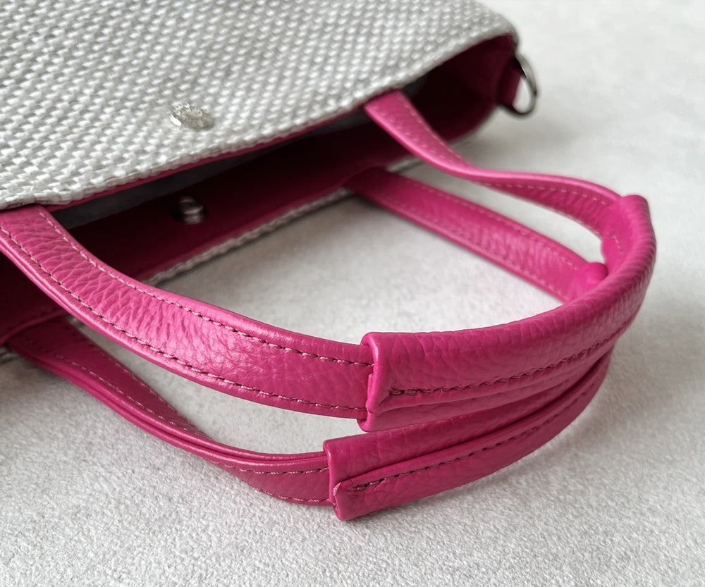Sac de Promenade Raffia-Style Woven Mini Bag S(Size, with D-Rings) 1988