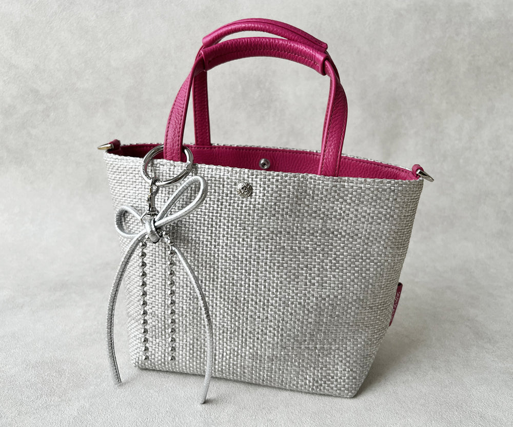 Sac de Promenade Raffia-Style Woven Mini Bag S(Size, with D-Rings) 1988