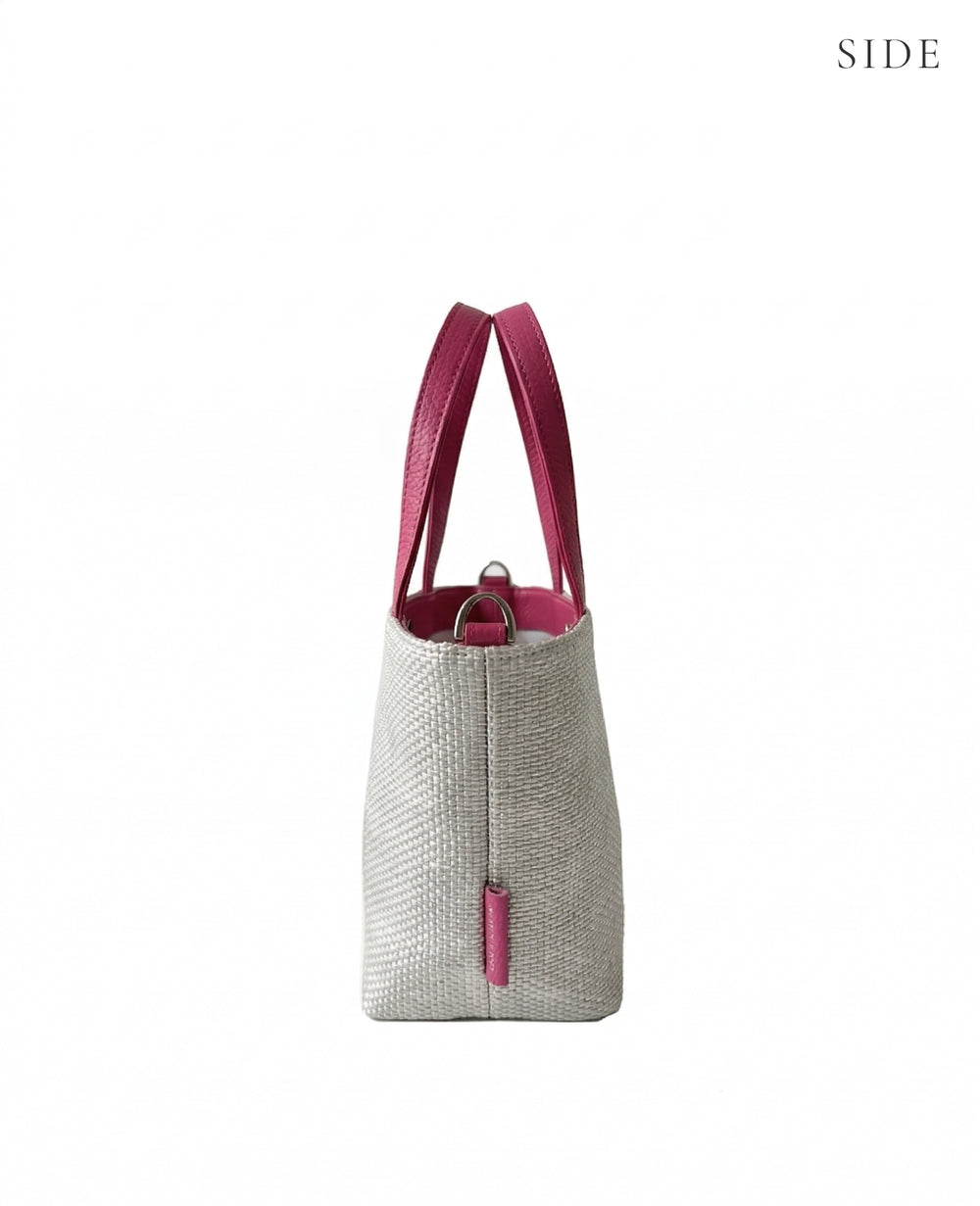 Sac de Promenade Raffia-Style Woven Mini Bag S(Size, with D-Rings) 1988