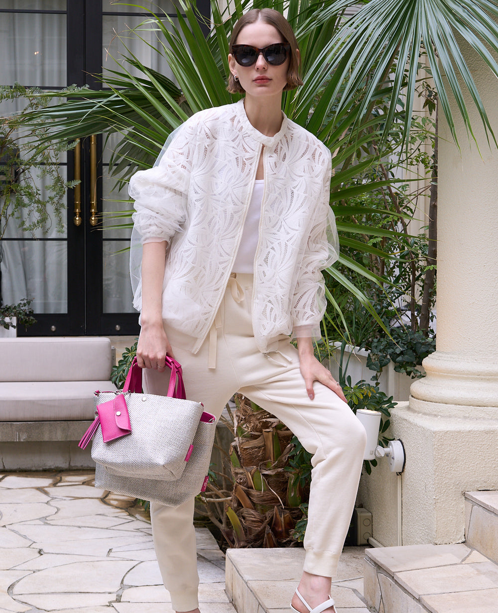Sac de Promenade Raffia-Style Woven Mini Bag S(Size, with D-Rings) 1988