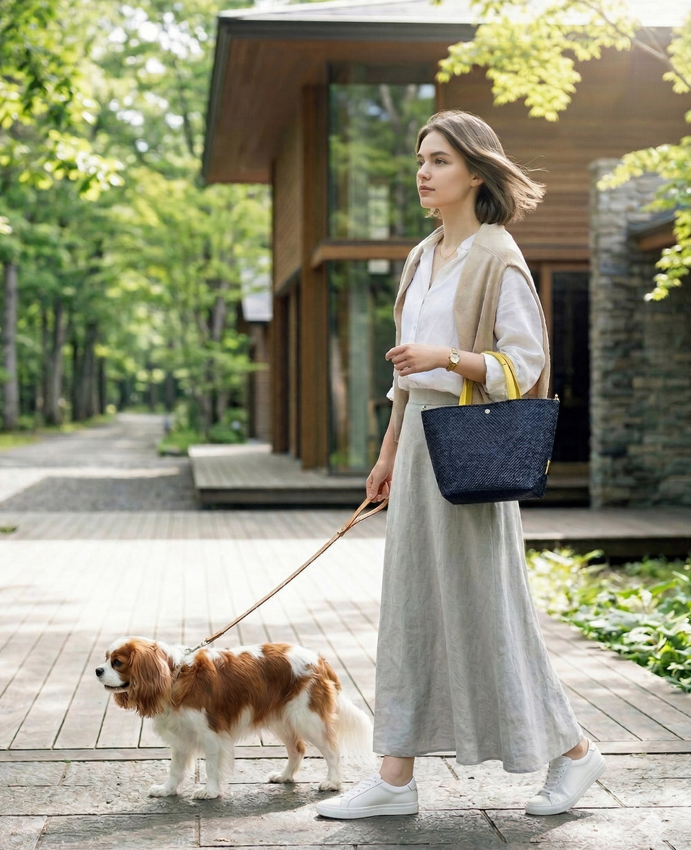 Sac de Promenade Raffia-Style Woven Mini Bag S(Size, with D-Rings) 1988