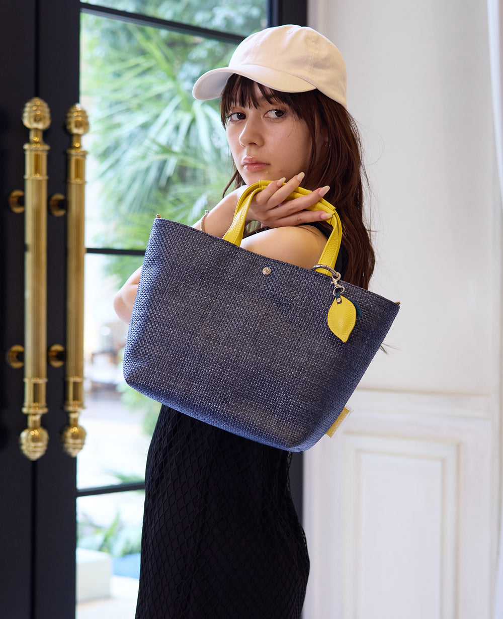 Sac de Promenade Raffia-Style Woven Tote Bag M (with D-Ring) 1989