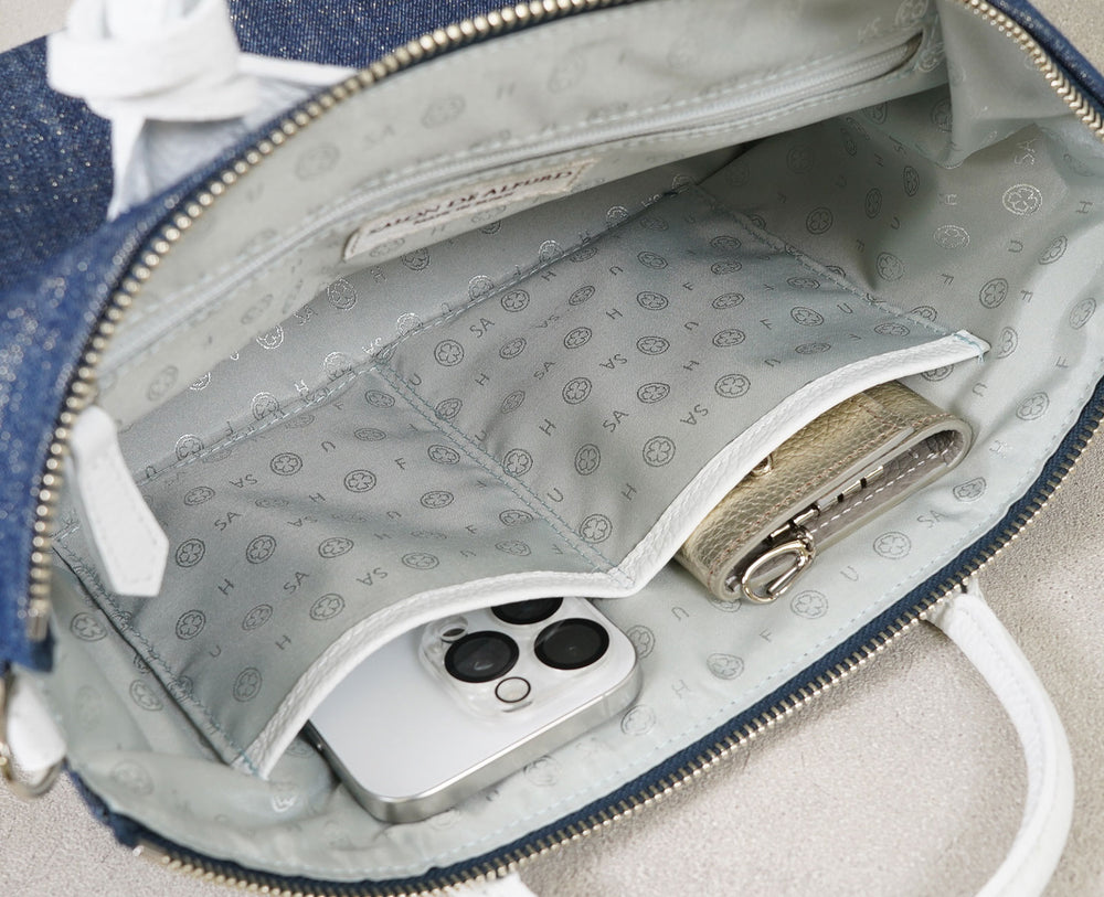 GAIEN East-West 2-Way Shoulder Bag (M Size) – Denim Version 1990-de