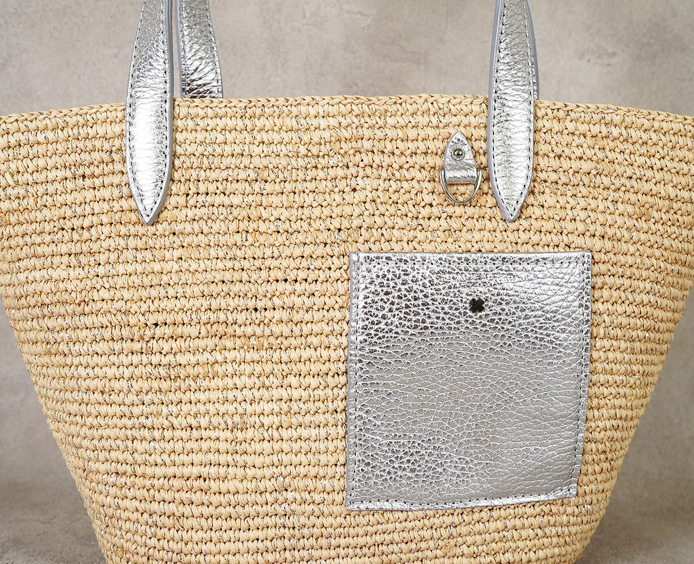 Madagascar Raffia Basket Tote Bag (S Size) 1997