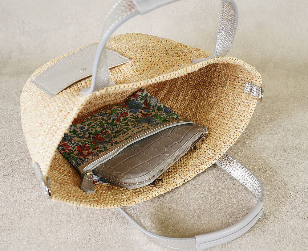 Madagascar Raffia Basket Tote Bag (S Size) 1997