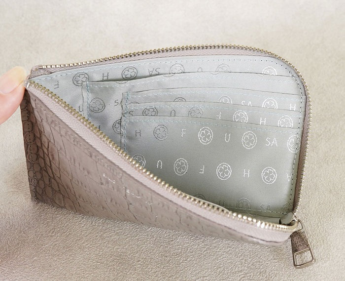 Carry L-Zip Mini Wallet – Glitter Croc-Embossed Leather 1977