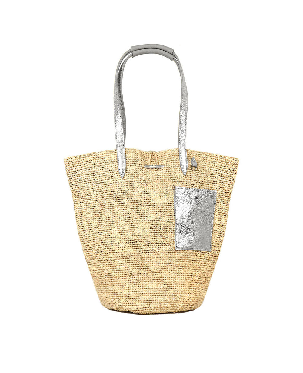 Madagascar Raffia Basket Tote Bag (M Size) 1998