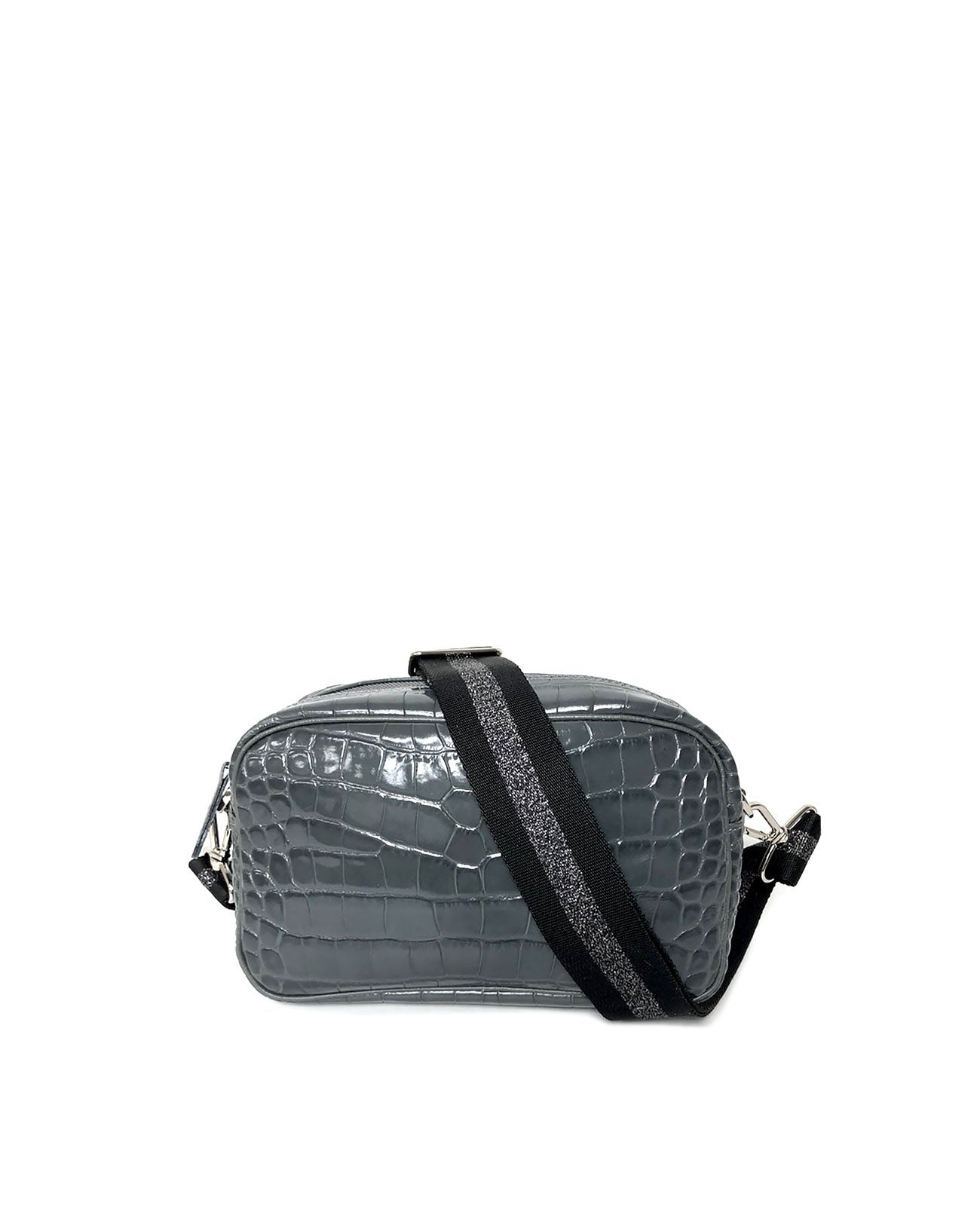 Square Pochette Body Bag Italian Croco Textured Ver. 1575-ic