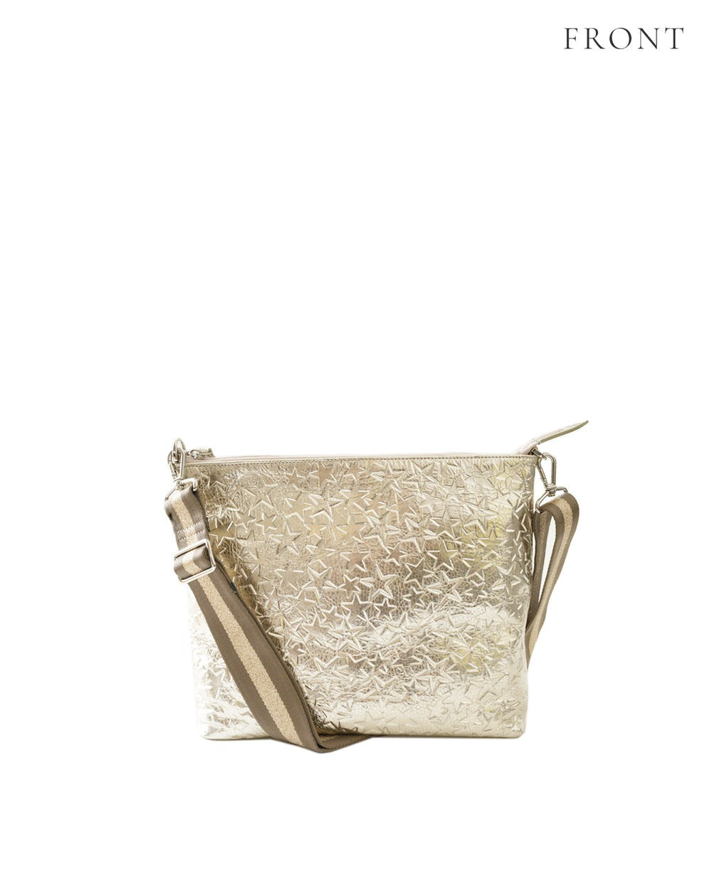 Horizontal Pochette (M) – Star-Embossed Leather 1331-st