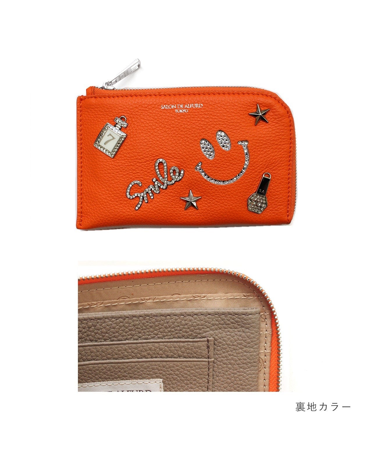 Luxuce L-shaped zipper Mini Wallet, Spanish Leather Edition 1352-sc