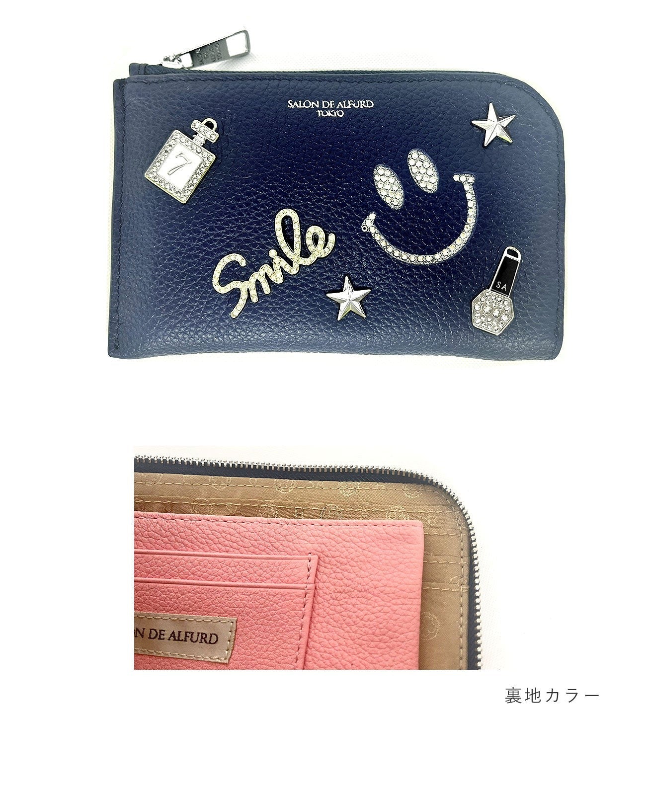 Luxuce L-shaped zipper Mini Wallet, Spanish Leather Edition 1352-sc