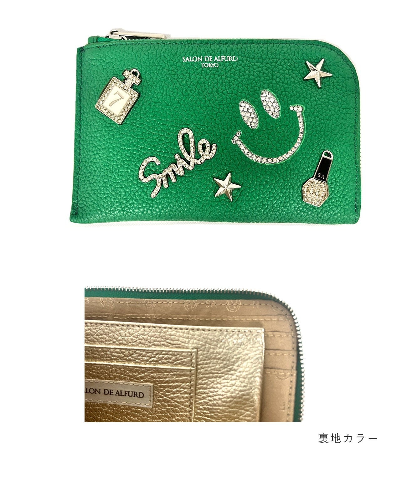 Luxuce L-shaped zipper Mini Wallet, Spanish Leather Edition 1352-sc