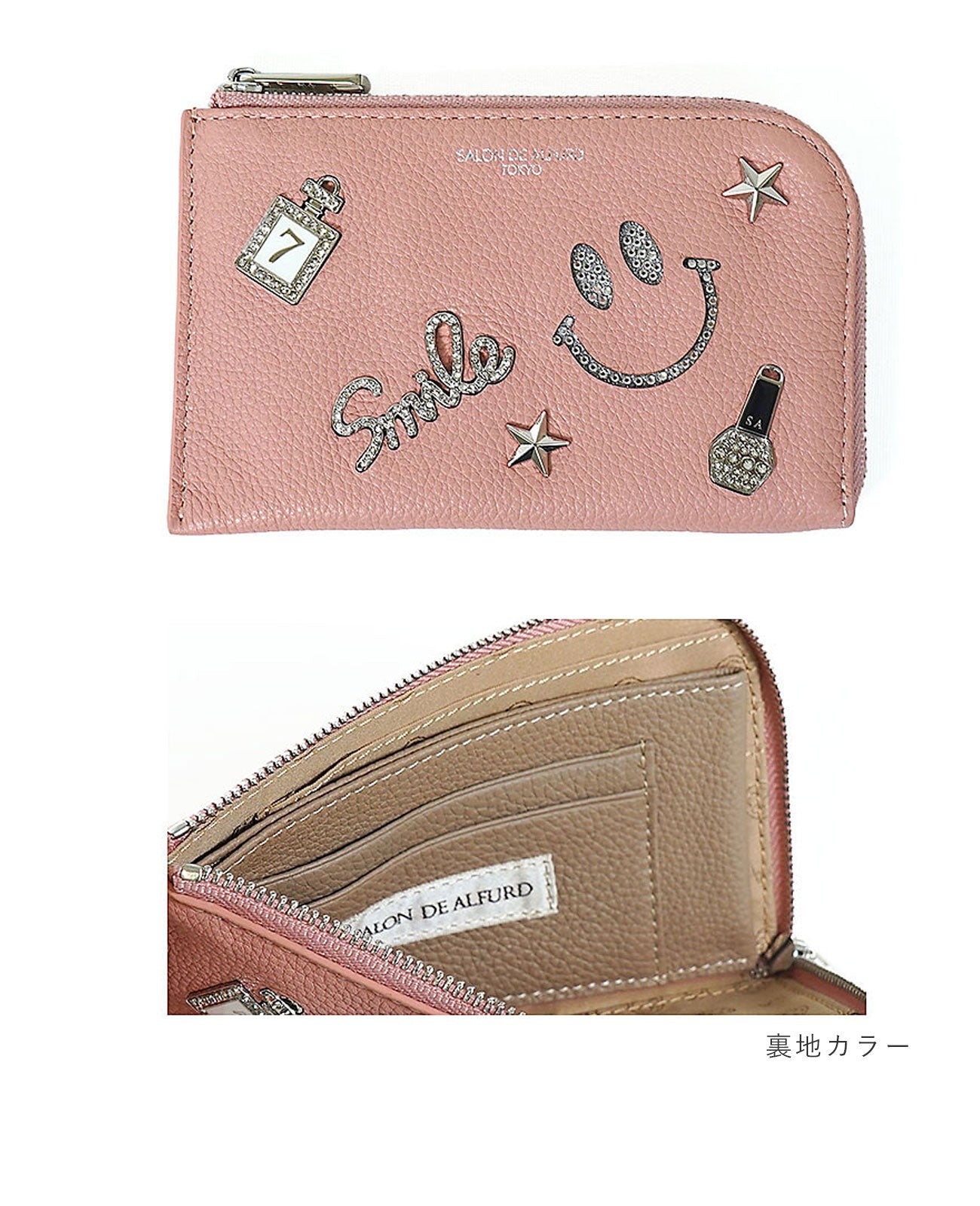 Luxuce L-shaped zipper Mini Wallet, Spanish Leather Edition 1352-sc