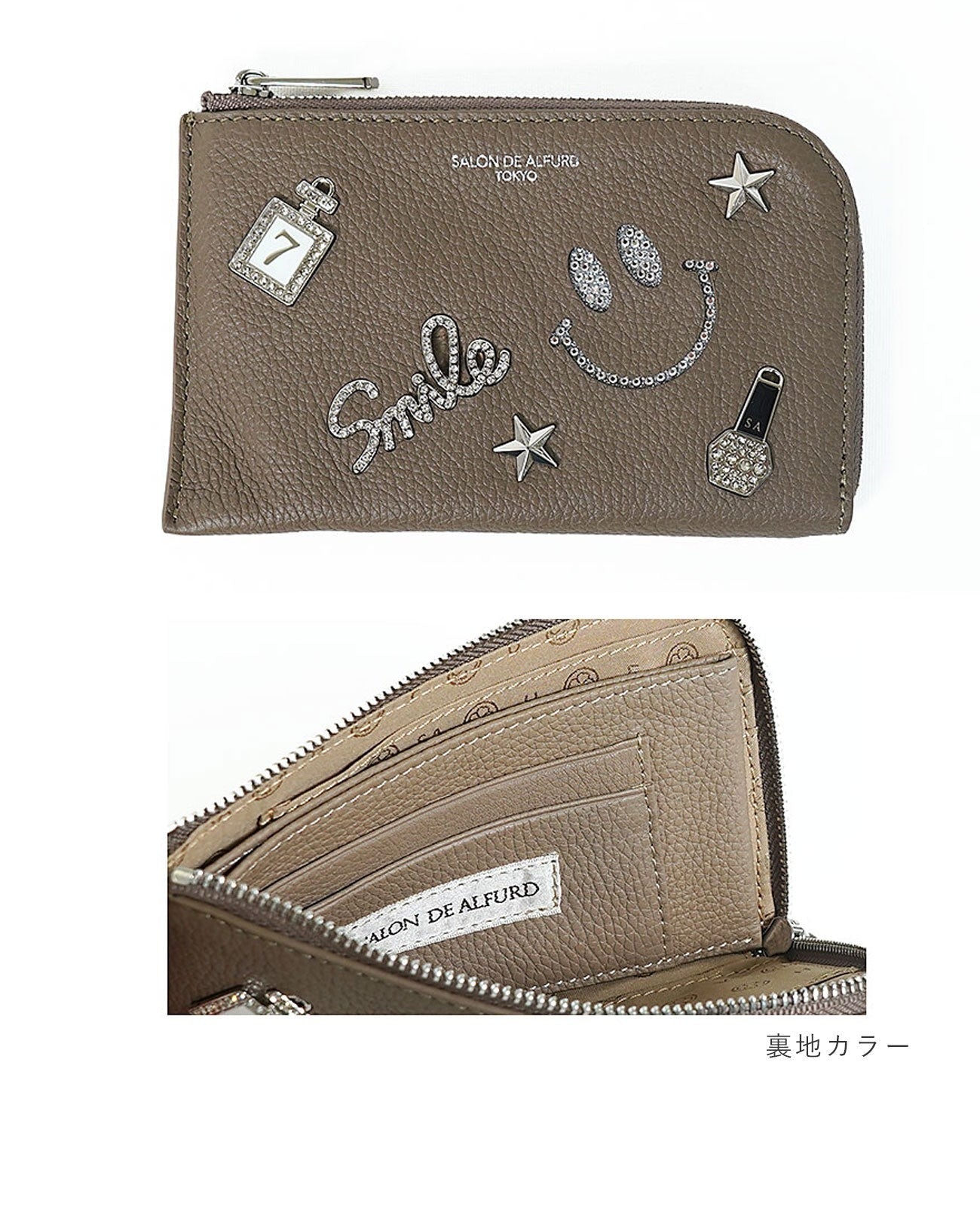 Luxuce L-shaped zipper Mini Wallet, Spanish Leather Edition 1352-sc