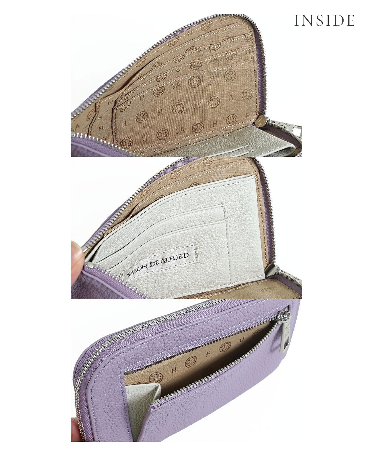 Luxuce L-shaped zipper Mini Wallet, Spanish Leather Edition 1352-sc
