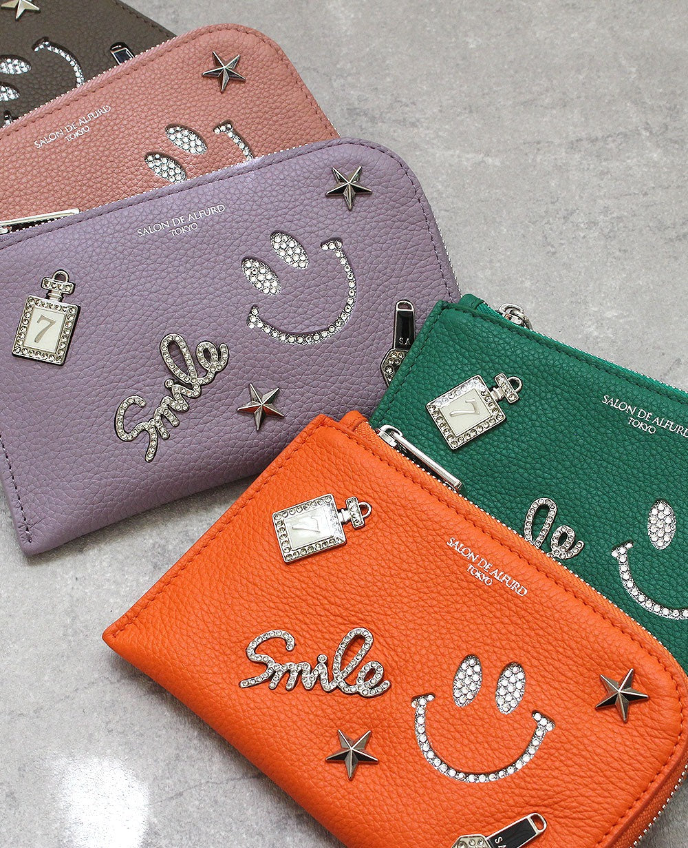 Luxuce L-shaped zipper Mini Wallet, Spanish Leather Edition 1352-sc